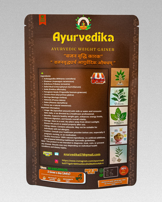 Ayurvedika – Ayurvedic Weight Gainer  Natural tareeke se weight badhayein, fit aur healthy body paayein.